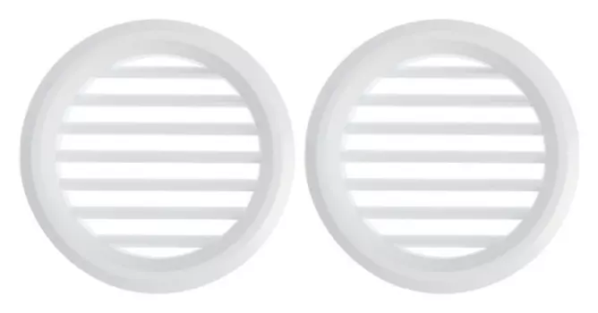 Решетка вентиляционная "Космовент" л46, D=46 мм, неразъемная, комплект 2 шт.