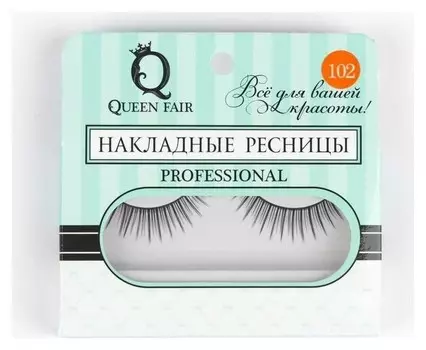 Ресницы накладные 102 с клеем, цвет чёрный