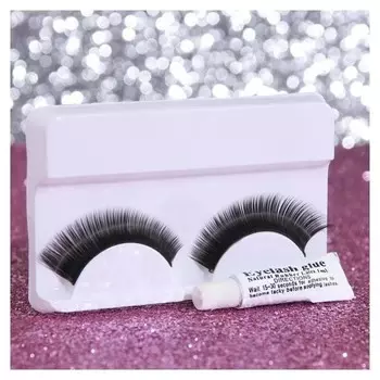 Ресницы накладные «Соблазнительный взгляд», с клеем, цвет чёрный