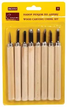Резцы по дереву, набор 8 шт., блистер