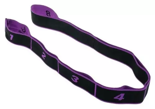 Резина для растяжки всех групп мышц 90 × 4 см, с захватами, цвет фиолетовый