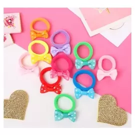 Резинка для волос "Бантик" (Набор 30 шт) неон