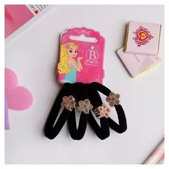 Резинка для волос "Цветная сказка" (Набор 4 шт) цветок