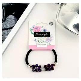 Резинка для волос "Хрустальная" фиолетовая