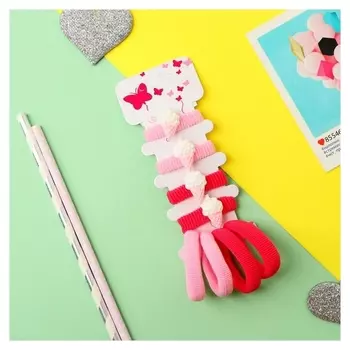 Резинка для волос "Лапочка" (Набор 8 шт) мороженки, розовый