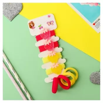 Резинка для волос "Лапочка" (Набор 8 шт) ягодки