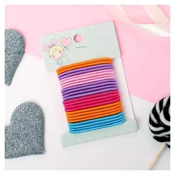 Резинка для волос "Люкс" (Набор 24 шт) мерцание