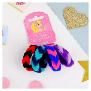 Резинка для волос "Махрушка" 5 см (Набор 4 шт) стрелки