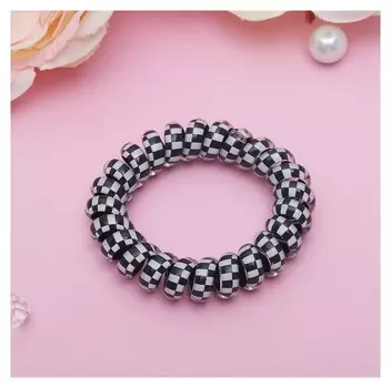 Резинка для волос пружинка "Ночка" шахматка