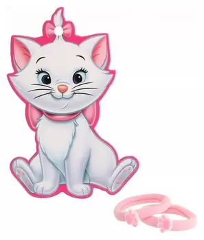 Резинки для волос 2 шт, кошечка мари, розовые