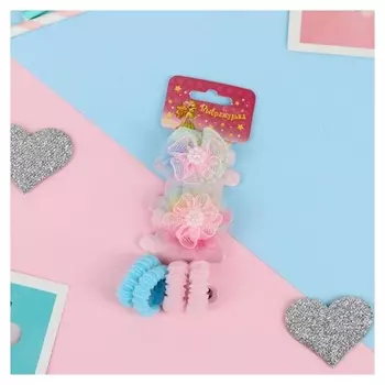 Резинки для волос "Кружево" (Набор 6 шт.), цветок