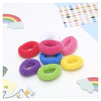 Резинки для волос разноцветные Махрушка