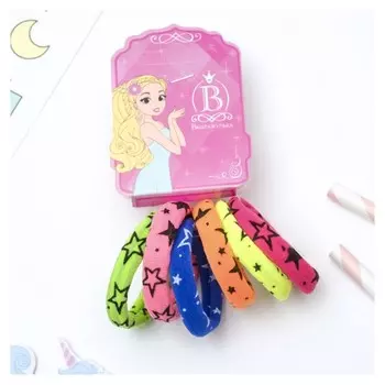 Резинки для волос "Спорт" (Набор 6 шт.) звёздочка