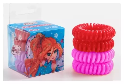 Резинки - пружинки "Блум", 4 шт, Winx