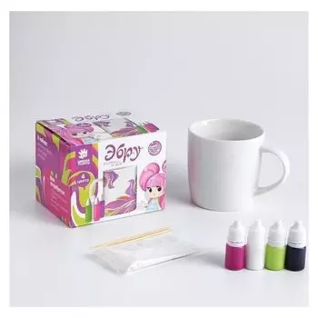 Рисование по воде эбру Создай свою кружку 4 цвета