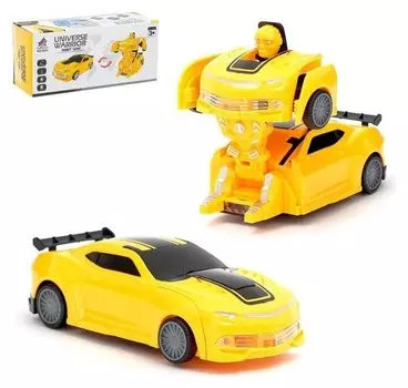 Робот с трансформацией «Автобот», световые и звуковые эффекты, работает от батареек, цвет жёлтый