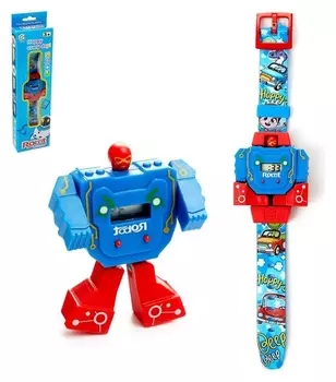 Робот-трансформер Робо-часы работает от батареек