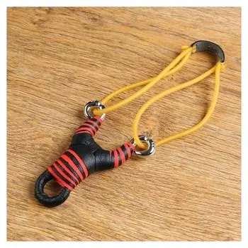 Рогатка металлическая в оплетке с красной вставкой