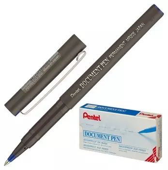 Роллер Pentel Document Pen 0,3мм метал.клип, синий ст. япония