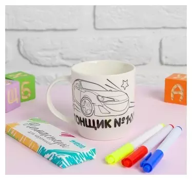 Роспись кружки фломастерами "Гощик №1" машина