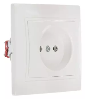 Розетка Smartbuy "Венера", 10 А, одноместная, скрытая, без з/к, керамика, белая