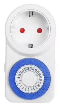 Розеточный механический таймер суточный Luazon Lighting, 16a, шаг 30 мин, 220 В