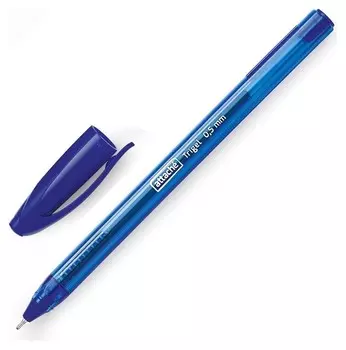 Ручка гелевая Attache Glide Triogel 0,5мм, син, треуг, неавтом.