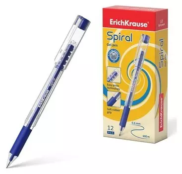 Ручка гелевая Erichkrause "Spiral", чернила синие 48177