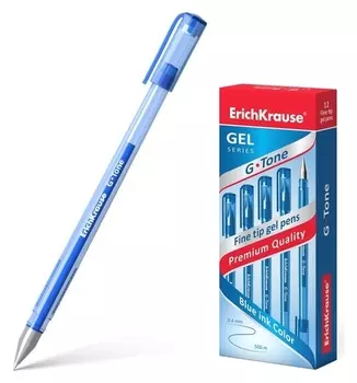 Ручка гелевая G-tone, узел 0.5мм, чернила синие, длина линии письма 500м