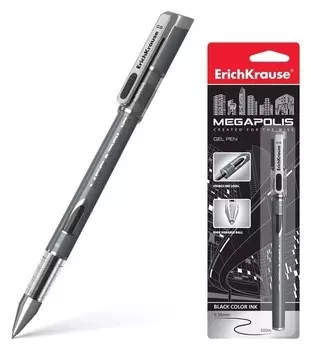 Ручка гелевая Megapolis Gel, узел 0.5 мм, чернила чёрные