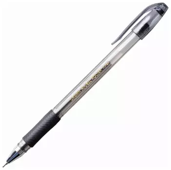 Ручка гелевая с грипом Crown "Hi-jell Needle Grip", черная, узел 0,7 мм, линия письма 0,5 мм, Hjr-500rnb