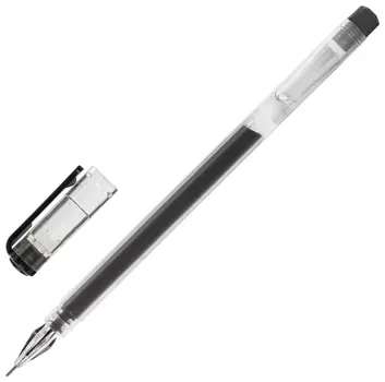 Ручка гелевая Staff "Brilliance", черная, длина письма 1000 м, игольчатый узел 0,5 мм, линия письма 0,35 мм, 143675