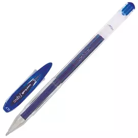 Ручка гелевая Uni-ball (Япония) "Signo", синяя, корпус прозрачный, узел 0,7 мм, линия письма 0,4 мм, Um-120 Blue