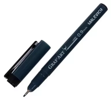 Ручка капиллярная для черчения Malevich Graf'art линер 0.9 мм, чёрный 196010