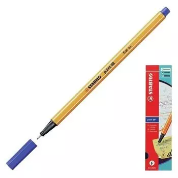 Ручка капиллярная Stabilo Point 88, 0.4 мм, чернила синие 88/41