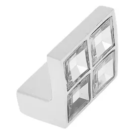 Ручка-кнопка 607с-16, цвет хром (Со стразами)