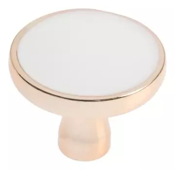 Ручка-кнопка Cappio, рк103, D=33 мм, пластик, цвет золото