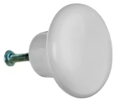 Ручка-кнопка Ceramics 002, керамическая, белая