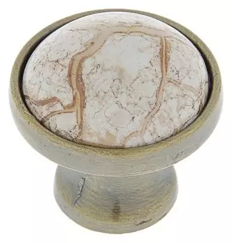 Ручка кнопка Ceramics 020, керамическая, цвет бронза