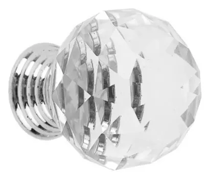 Ручка кнопка St001, D=30 мм, цвет хром