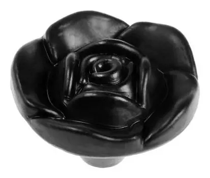 Ручка кнопка тундра Rose 01, черная