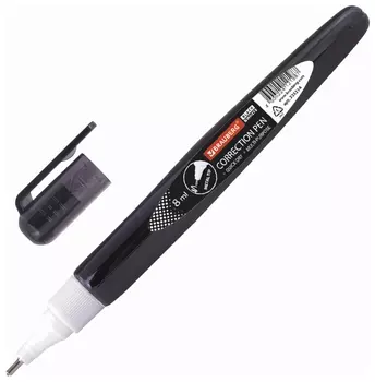 Ручка-корректор Brauberg, металлический наконечник, черный корпус