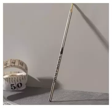 Ручка по коже, смывающаяся, цвет серебряный