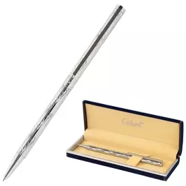 Ручка подарочная шариковая Galant "Astron Silver", корпус серебристый, детали хром, узел 0,7 мм, синяя, 143527