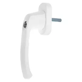 Ручка с замком, металл. 37мм Wh038 Ral 9016, белая