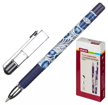 Ручка шариковая Attache гжель, маслян, син. стерж.