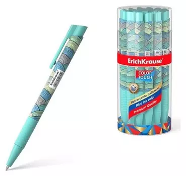Ручка шариковая автомат Erichkrause Colortouch Emerald Wave, узел 0.7мм, чернила/синие 50825