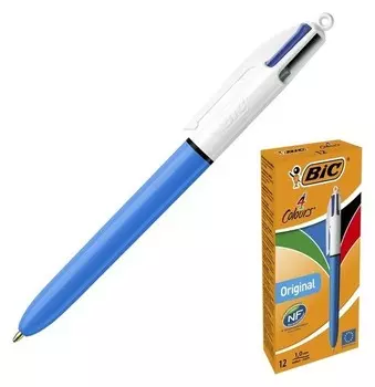Ручка шариковая автоматическая BIC 4colours Original, 4-цветная, линия 0,32 мм, синий, чёрный, красный, зелёный