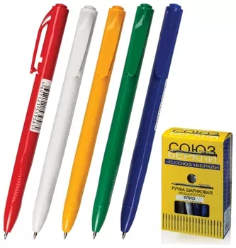 Ручка шариковая автоматическая союз "Клио", синяя, корпус узел 0,7 мм, линия письма 0,35 мм, РШ 133-01