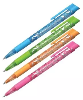 Ручка шариковая автоматическая Vivo Spring, узел 0.7 мм, чернила синие, резиновый упор, длина линии письма 1200 метров